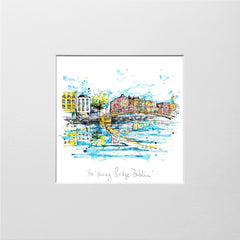 Print Open Edition Landscapes - Ha'penny Bridge Dublin-12 x 12-Unframed