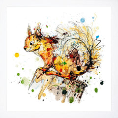 Print Open Edition Floral - Happy Go Lucky-30 x 30-White Box Frame (No Mount)