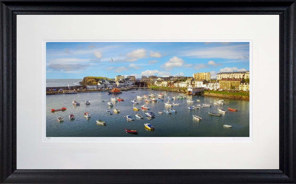 Co Antrim - Harbour View Portrush Frame Black Moulded 71X45