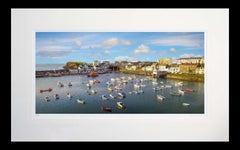 Co Antrim - Harbour View Portrush-71 x 45-Flat Black Frame