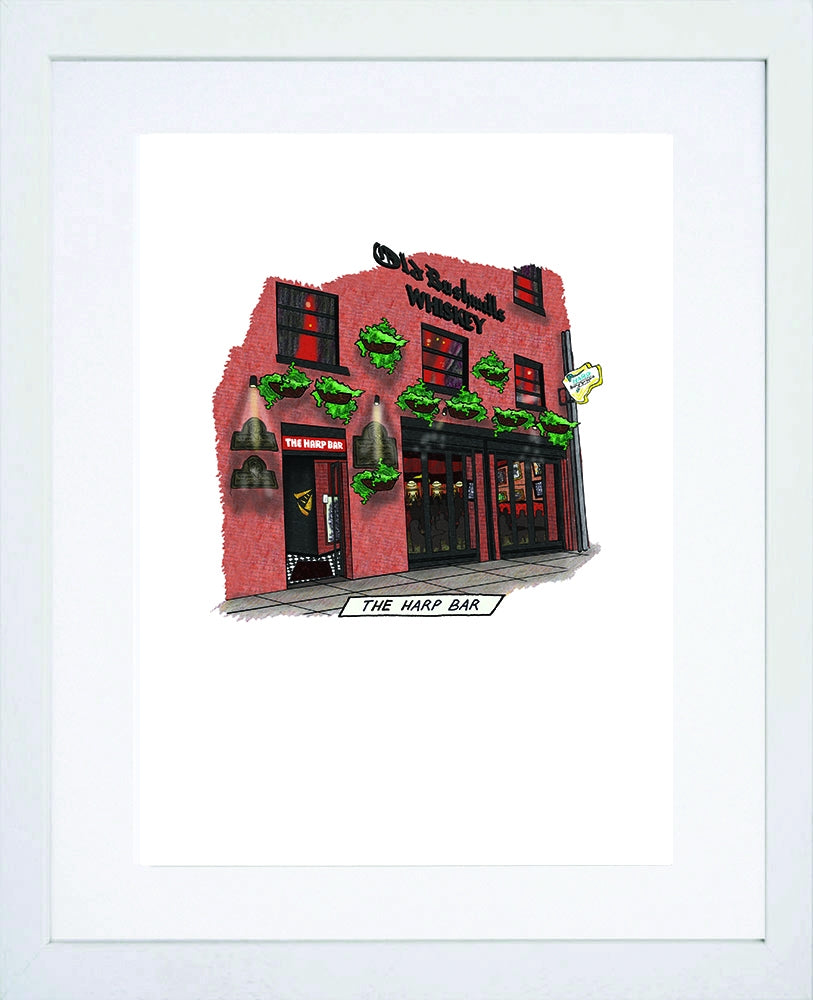 Pubs - The Harp Bar - White Box Frame