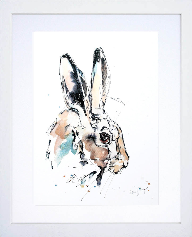 Animals Hare - Harriet White Frame