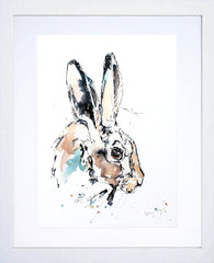 Animals Hare - Harriet White Frame