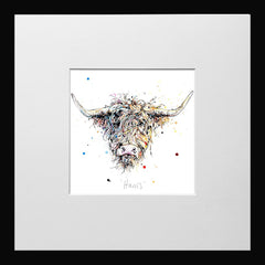 Print Open Edition Animals - Harris-12 x 12-Small Flat Black Frame