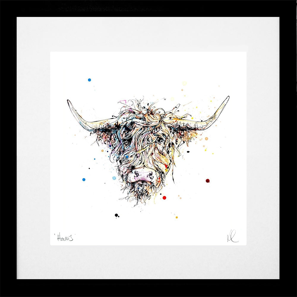 Print Open Edition Animals - Harris-30 x 30-Black Box Frame (With Mount)
