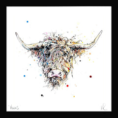 Print Open Edition Animals - Harris-30 x 30-Black Box Frame (No Mount)