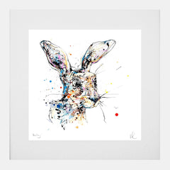 Print Open Edition Animals - Hartley-30 x 30-White Box Frame (With Mount)