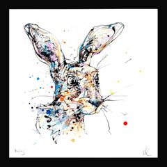 Print Open Edition Animals - Hartley-30 x 30-Black Box Frame (No Mount)