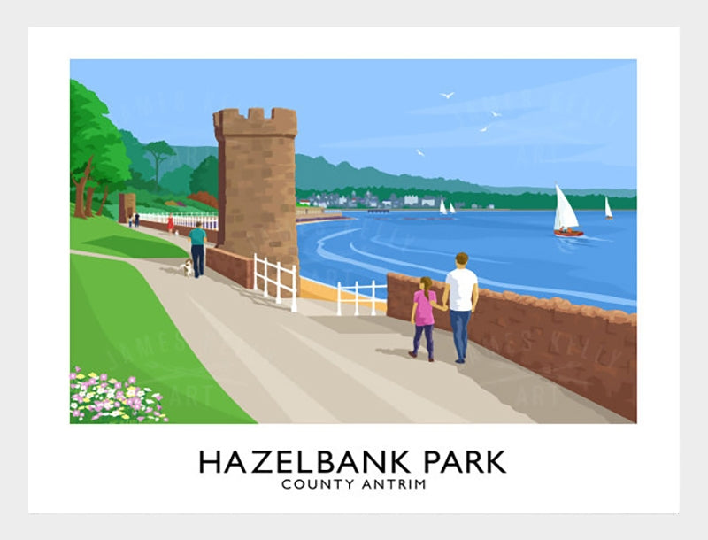 Co Antrim - Hazelbank Park-70 x 50-White Box Frame (No Mount)