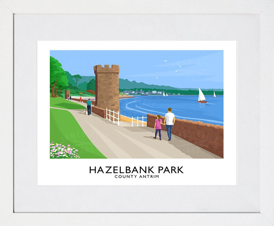 Co Antrim - Hazelbank Park-40 x 30-White Box Frame (With Mount)