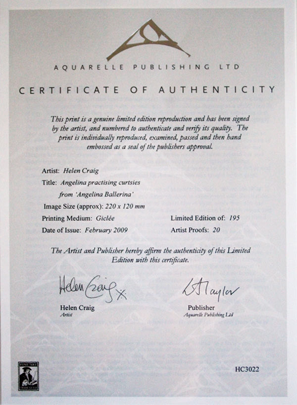 Angelina Practising Curtsies