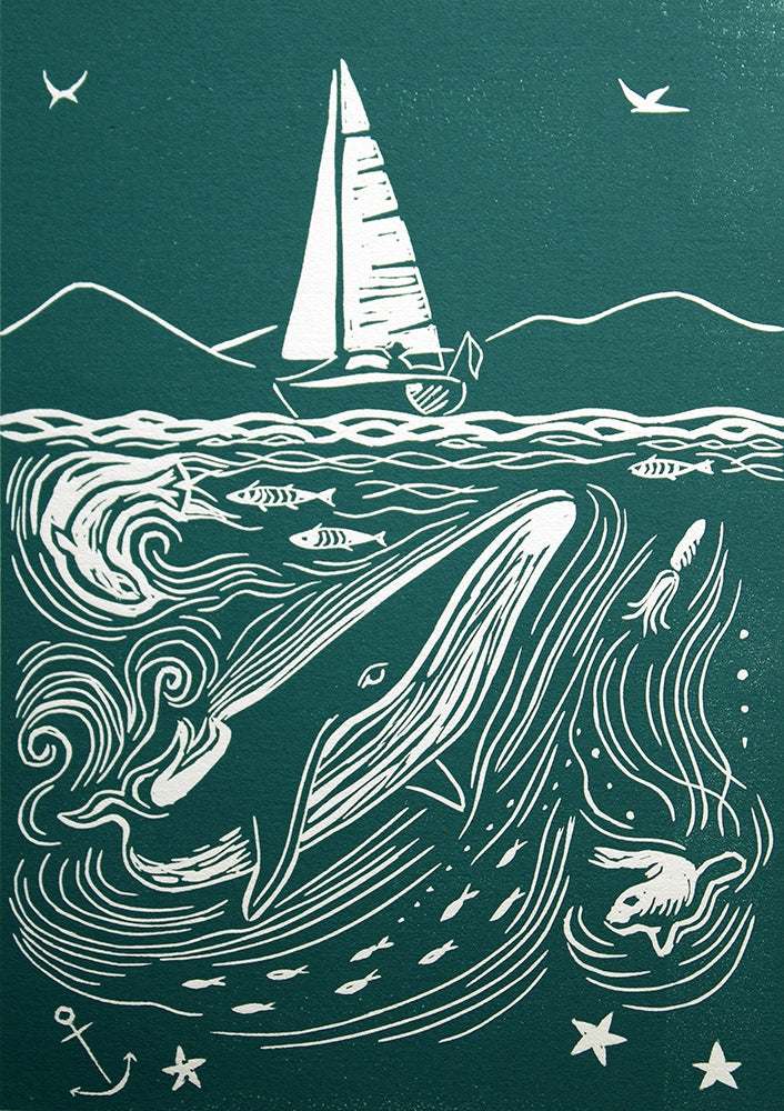 Lino Print - Hebrides 1