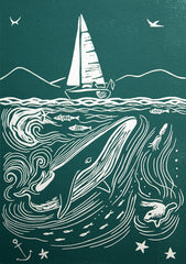 Lino Print - Hebrides 1