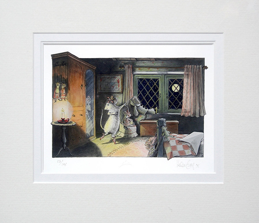 Angelina Is Too Excited To Sleep Unframed