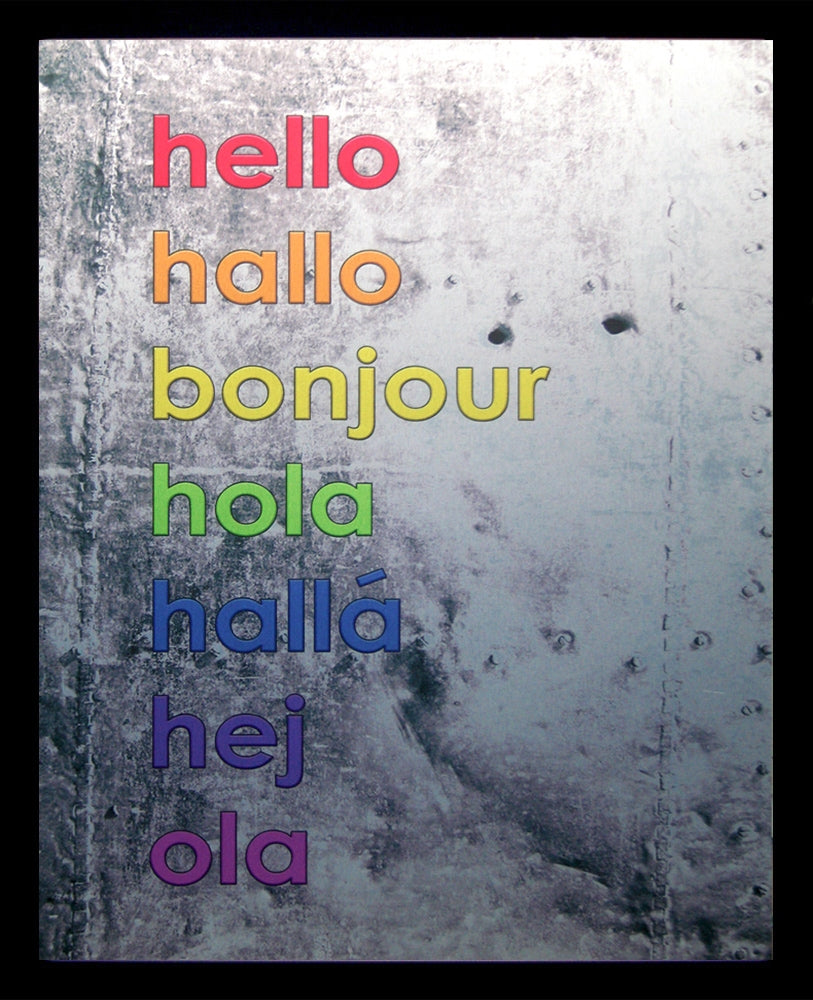 Aluminium Print: Hello Black frame