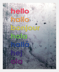 Aluminium Print: Hello White Frame