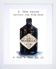 Drinks Gin - Hendricks Two White Frame