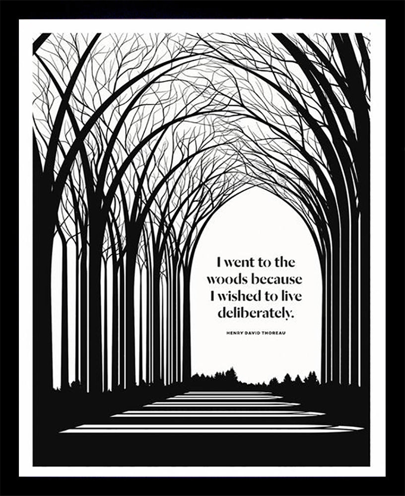 Henry David Thoreau - Woods Black Box Frame