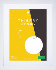 Arsenal - Thierry Henry vs Real Madrid 2006-30 x 42-White Box Frame