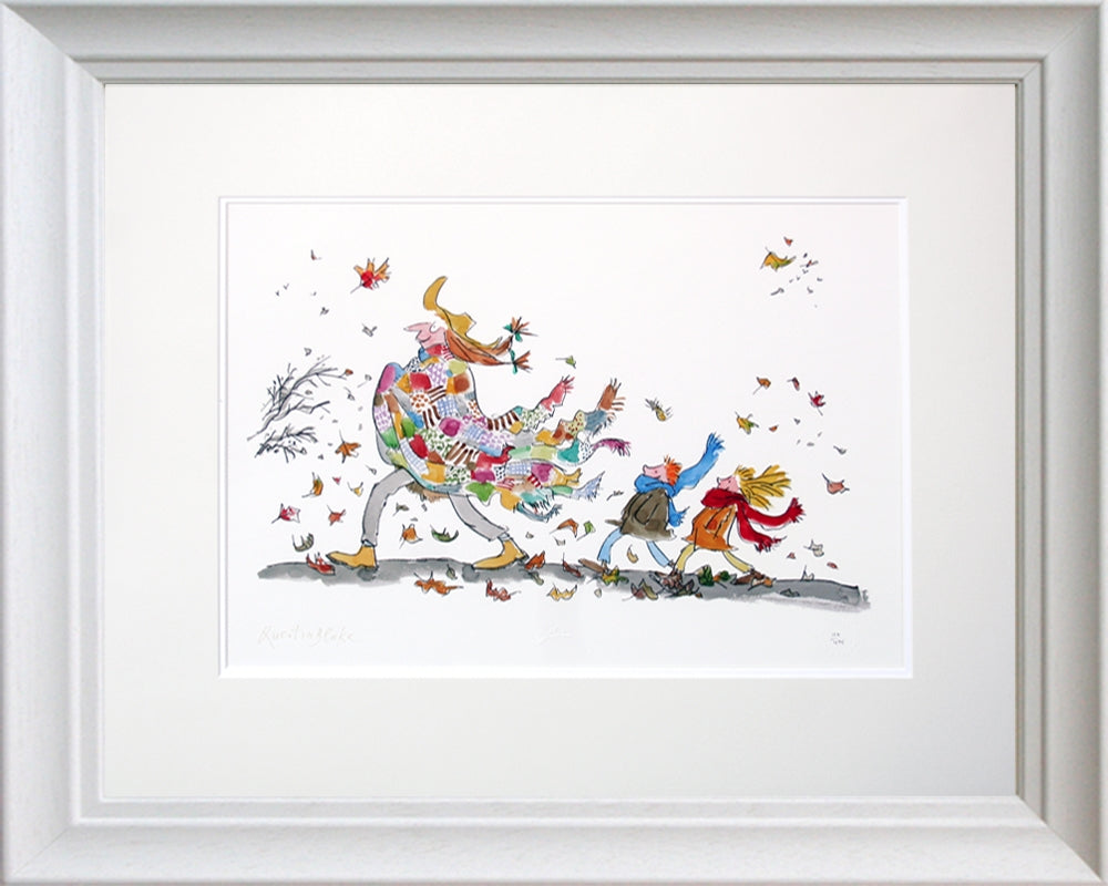 Quentin Blake - Her Lovely Patchwork Cloak Framed