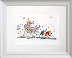 Quentin Blake - Her Lovely Patchwork Cloak Framed