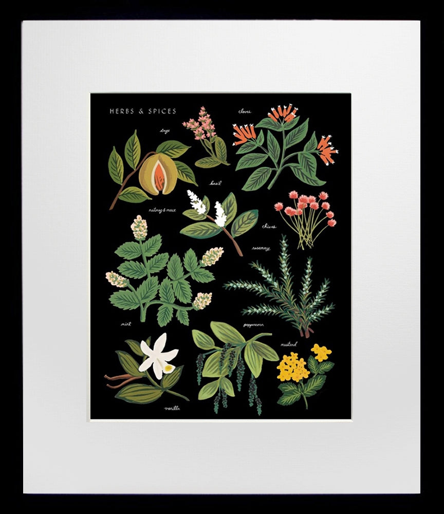 Herbs and Spices Charcoal Black Frame
