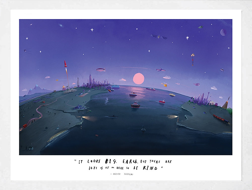 Books - Here We Are White Box Frame - Not Dry Mounted