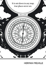 Herman Melville - Map -38 x 53.5-Unframed