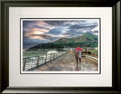 Co Down - Rain Series - High Tide At The Promenade, Newcastle Frame Black Moulded 60x47.5
