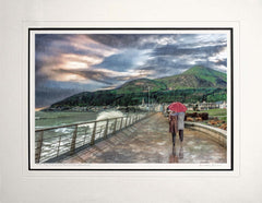 Co Down - Rain Series - High Tide At The Promenade, Newcastle Unframed 60x47.5