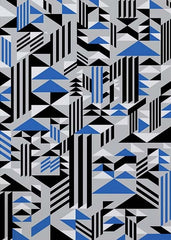 Pattern - Higher (Cobalt Blue) Unframed