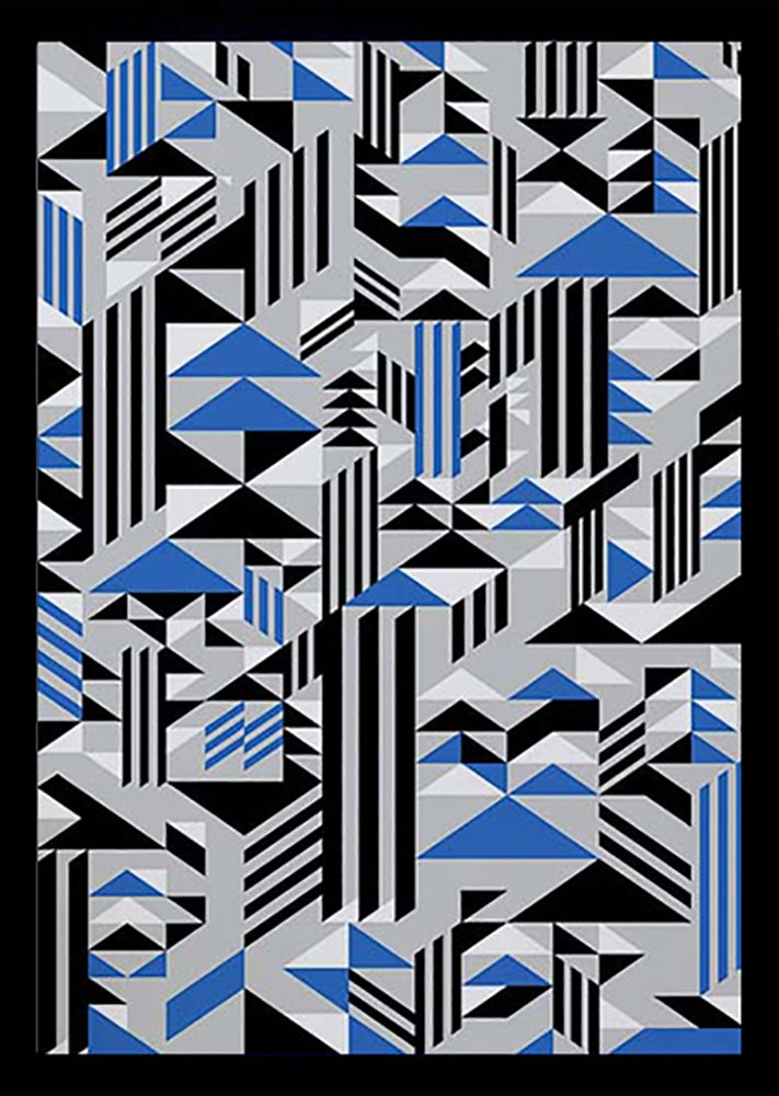 Pattern - Higher (Cobalt Blue) Black frame