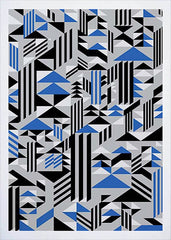 Pattern - Higher in Blue Frame White