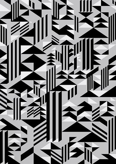 Pattern - Higher (Monochrome) Unframed