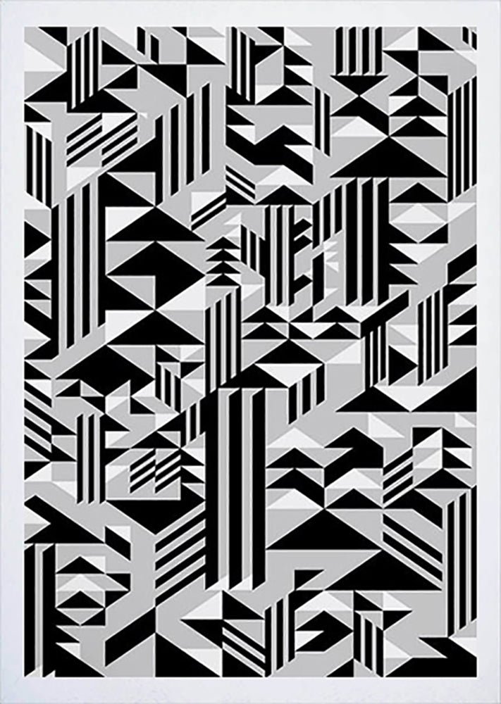 Pattern - Higher in Monochrome Frame White