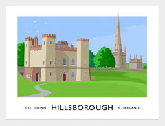 Co Down - Hillsborough Fort-40 x 30-White Box Frame (No Mount)