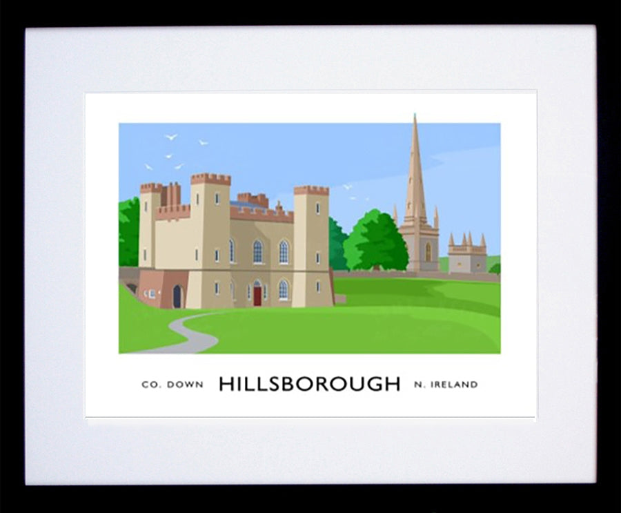 Co Down - Hillsborough Fort-40 x 30-Black Box Frame (With Mount)