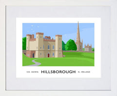 Co Down - Hillsborough Fort-40 x 30-White Box Frame (With Mount)