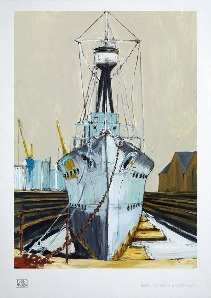 Print - Belfast HMS Caroline-60 x 84-Unframed