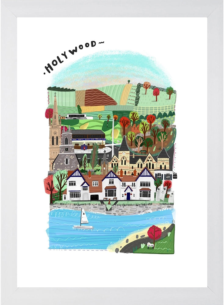 Places - Holywood - White Frame