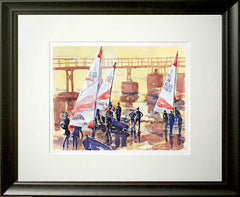 Retrieving the Dinghies RNIYC Framed