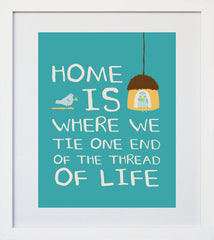 Home Is Where We Tie White Frame
