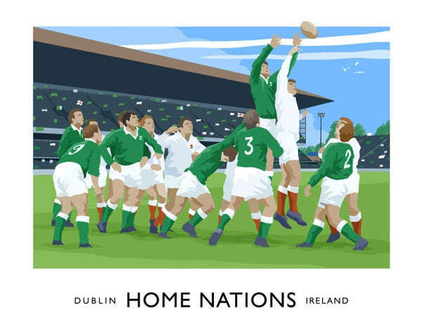 Sport - Home Nations Ireland v England Unframed 70x50