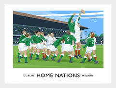 Sport - Home Nations Ireland v England Frame White 40x30 No Mount