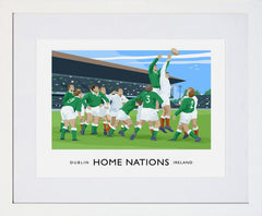 Sport - Home Nations Ireland v England Frame White 40x30 With Mount