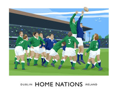Sport - Home Nations Ireland v Scotland Unframed 40x30