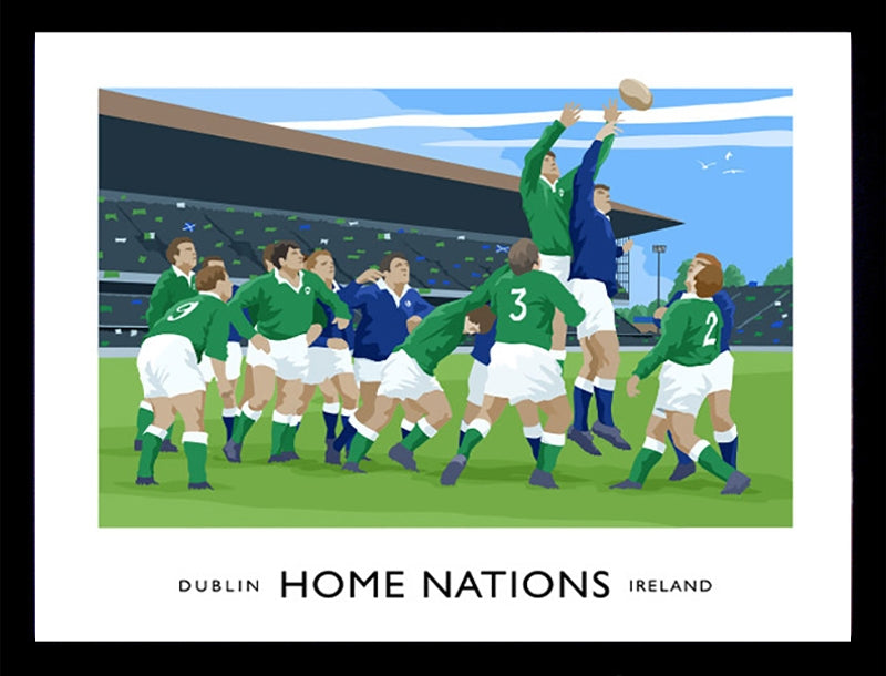 Sport - Home Nations Ireland v Scotland Frame Black 70x50