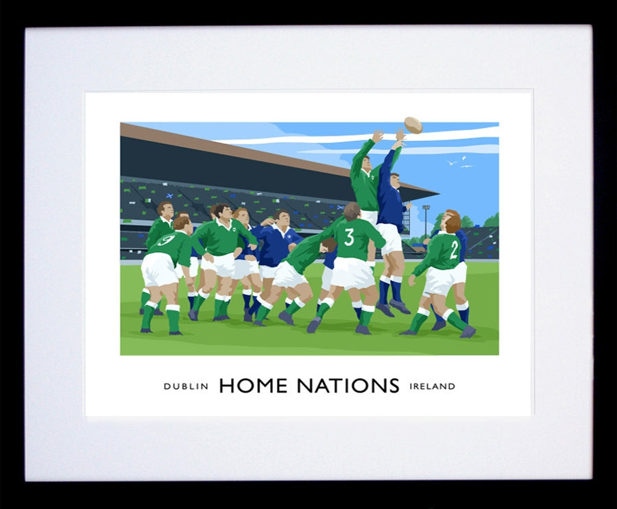 Sport - Home Nations Ireland v Scotland Frame Black 40x30 With Mount