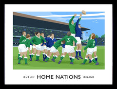 Sport - Home Nations Ireland v Scotland Frame Black 40x30 No Mount