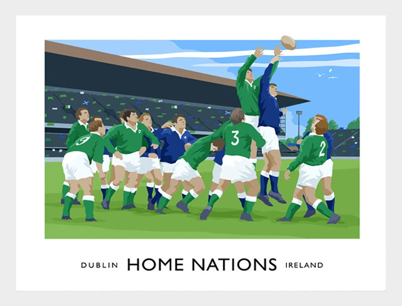 Sport - Home Nations Ireland v Scotland Frame White 40x30 No Mount